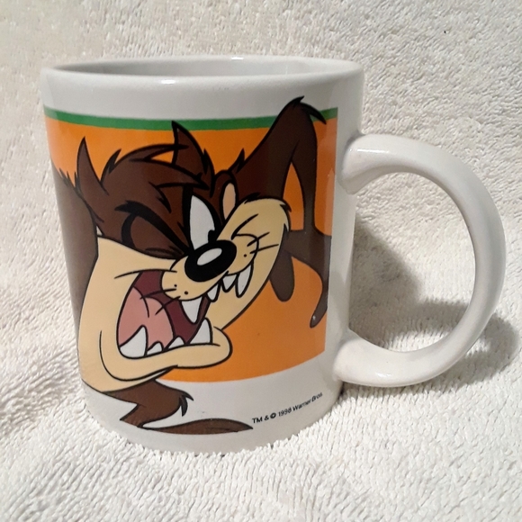 Vintage Looney tunes taz angry coffee mug